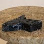 Zuni Carved Black Bird Fetish Bead Drilled Stone Native American Animal Carving