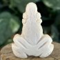 Vintage Natural Bone Bead Frog Hand Carved Fetish Animal Toad Drilled 1.3" x 1"