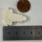 Vintage Natural Bone Bead Frog Hand Carved Fetish Animal Toad Drilled 1.3" x 1"