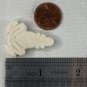 Vintage Natural Bone Bead Frog Hand Carved Fetish Animal Toad Drilled 1.3" x 1"
