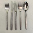 Ekco Eterna Textured Stainless Flatware 5 Piece Place Set Japan UA F0645 Petite
