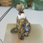 Leopard Skin Jasper  Leopard Cat Pendant Necklace Chinese Feng Shui Coin 28" VTG