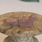Zuni Carved Bird Fetish Bead Drilled Pink Native American Animal Carving 1.1"