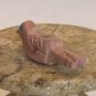 Zuni Carved Bird Fetish Bead Drilled Pink Native American Animal Carving 1.1"