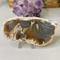 Plume Tube Waterline Agate Slab Slice Polished Stick Agates W Stand 4.8" 227g