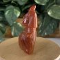 Carnelian Buddha Figurine Mila Monk Carving Red Agate Carved Man Person Human