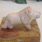 Kisii Soapstone Lion Figurine Hand Carved Stone Cat Carving Animal Figure 2.2" Kisii Soapstone Lion Figurine Hand Carved Stone Cat Carving Animal Figure 2.2"