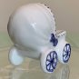 Ceramic Baby Buggy Carriage Planter Stroller Pram Newborn Boy Gift Vintage 2.25"