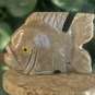 Miniature FISH Stone Carving Mini Figurine Steatite Soapstone Carved Animal 1.6â