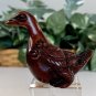 Vintage Boxwood Duck Netsuke Hand Carved Wood Animal Figurine Carving Figure 2.7