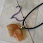 Orange Aventurine Crystal Elephant Pendant Necklace Healing Chakra Stone Animal