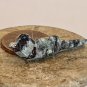 Vintage Native American Zuni Carved Bird Fetish Bead Turquoise Eyes Black 1.2"
