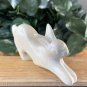 KISII Soapstone Carved Rabbit Figurine Stone Bunny Carving Animal Figure Pet 4"