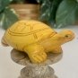 Vintage Boxwood Turtle Netsuke Animal Figurine Hand Carved Wood Sculpture 2.7"