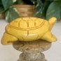Vintage Boxwood Turtle Netsuke Animal Figurine Hand Carved Wood Sculpture 2.7"