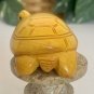 Vintage Boxwood Turtle Netsuke Animal Figurine Hand Carved Wood Sculpture 2.7"