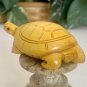 Vintage Boxwood Turtle Netsuke Animal Figurine Hand Carved Wood Sculpture 2.7"