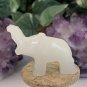 Calcite Carved Elephant Figurine Crystal Animal Carving Natural Onyx Statue 2"