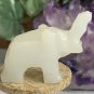 Calcite Carved Elephant Figurine Crystal Animal Carving Natural Onyx Statue 2"