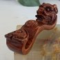 Netsuke Chinese Boxwood Hand Carved Dragon Statue Tea Toy Pet Fengshui Art Deco