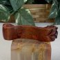Netsuke Chinese Boxwood Hand Carved Dragon Statue Tea Toy Pet Fengshui Art Deco