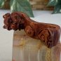 Netsuke Chinese Boxwood Hand Carved Dragon Statue Tea Toy Pet Fengshui Art Deco