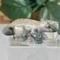 Miniature LIZARD Soapstone Figurine Stone Carving MINI Hand Carved Animal Figure