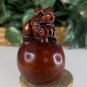 Vintage Hand Carved Boxwood Rat on Ball Netsuke Animal Figurine Wood Carving 2.3