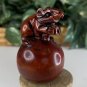 Vintage Hand Carved Boxwood Rat on Ball Netsuke Animal Figurine Wood Carving 2.3