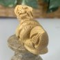 Japanese Netsuke Dragon Snake Beast Boxwood Carving Hand Carved Wood Animal 3.5"
