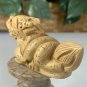 Japanese Netsuke Dragon Snake Beast Boxwood Carving Hand Carved Wood Animal 3.5"