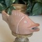 Kisii Soapstone Carved FISH Figurine Stone Big Mouth Bass Carving Animal Figure