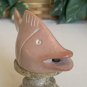 Kisii Soapstone Carved FISH Figurine Stone Big Mouth Bass Carving Animal Figure