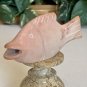 Kisii Soapstone Carved FISH Figurine Stone Big Mouth Bass Carving Animal Figure