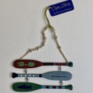 Cape Shore Canoe Ornament Boating Paddles Oars Hanging Wall Art Minnesota USA 6"