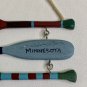 Cape Shore Canoe Ornament Boating Paddles Oars Hanging Wall Art Minnesota USA 6"