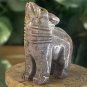 Soapstone WOLF Figurine MINI Carved Stone Coyote Dog Carving Crystal Animal 1.5"