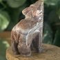 Soapstone WOLF Figurine MINI Carved Stone Coyote Dog Carving Crystal Animal 1.5"
