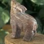 Soapstone WOLF Figurine MINI Carved Stone Coyote Dog Carving Crystal Animal 1.5"
