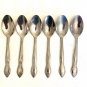 Gibson TREASURE Stainless Teaspoons Spoons Floral Flatware Flowers 6" Set of 6