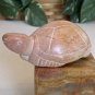Kisii Soapstone Carved TURTLE Figurine Stone Reptile Carving Animal Figure 4"