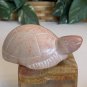 Kisii Soapstone Carved TURTLE Figurine Stone Reptile Carving Animal Figure 4"