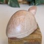 Kisii Soapstone Carved TURTLE Figurine Stone Reptile Carving Animal Figure 4"