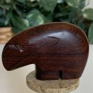 Hand Carved Wood Zuni Bear Fetish Figurine Ironwood Animal Carving Wooden Statue