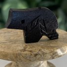 Black Bear Bone Bead Fetish Animal Carving Drilled Hand Carved Mammal 1.1" x .6"