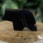 Black Bear Bone Bead Fetish Animal Carving Drilled Hand Carved Mammal 1.1" x .6"