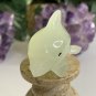 Calcite Crystal Carved Dolphin Figurine Yellow Stone Ocean Marine Animal Figure
