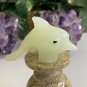 Calcite Crystal Carved Dolphin Figurine Yellow Stone Ocean Marine Animal Figure
