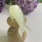 Calcite Crystal Carved Dolphin Figurine Yellow Stone Ocean Marine Animal Figure