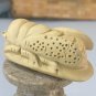 Japanese Netsuke Honey Bee on Leaf Boxwood Carving Hand Carved Wood Insect 2.4"